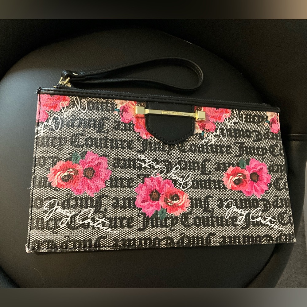 Juicy Couture floral wristlet